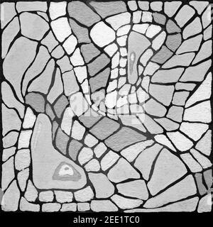 Abstrakte zeitgenössische Kunst Illustration. Bunte künstlerische Zeichnung Kunst. Gemalte Hand gezeichnet Hintergrund Stockfoto