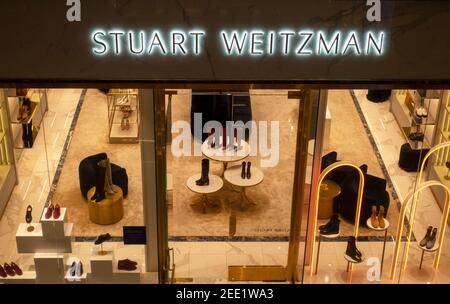 Stuart Weitzman Schild am Hudson Yards Einkaufszentrum in Manhattan NEW YORK CITY Stockfoto