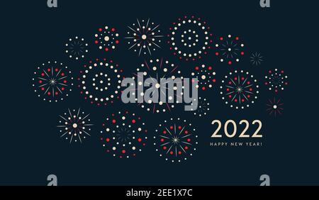 Bunte Feuerwerk Muster für Grußkarte, orientalische Cartoon-Grafik-Stil, Vektor-Illustration Stock Vektor