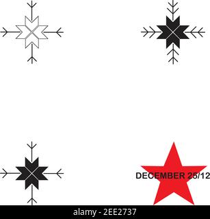 Weihnachten Vektor Symbole Illustrationen Design Vorlage - Vektor Stock Vektor