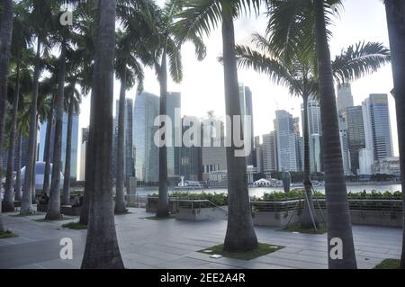Skyline von Singapur (Februar 2020) Stockfoto