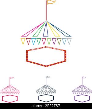 Zirkus Vector Illustration Design logo Embleme Vorlage Stock Vektor