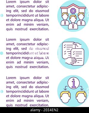 Symbol für das Konzept „Mitarbeiterorientierung“ mit Text Stock Vektor