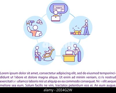 Teilzeit-Job-Konzept-Symbol mit Text Stock Vektor