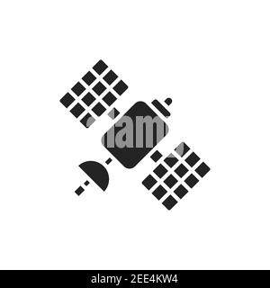 Symbol für Satellitenfarblinie. Piktogramm für Webseite, mobile App, Promo. Bearbeitbare Kontur. Stock Vektor