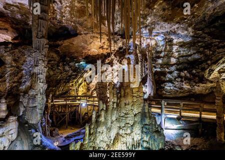 Karaca Cave ist ein Netzwerk von Höhlen Stockfoto