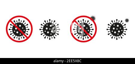 Einfache Virus Zeichnung Icon Set, kann als Illustration für ncov Coronavirus verwendet werden. Covid 19 Stock Vektor