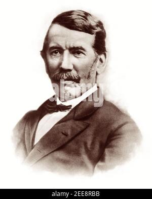 David Livingstone (1813–1873), schottischer Arzt, Kongregationalist, Pionier des christlichen Missionars bei der London Missionary Society, Forscher in Afrika und einer der beliebtesten britischen Helden des späten 19th. Jahrhunderts viktorianischen Ära. Foto c1870. Stockfoto