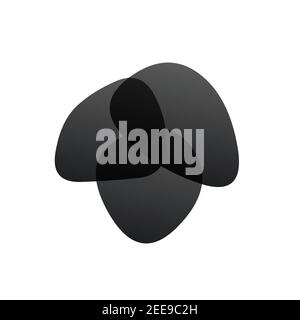 Flüssige Blob Elemente mit Streifen, organische Blasen für modernes Design. Vektorgrafik für Rohware isoliert Stock Vektor
