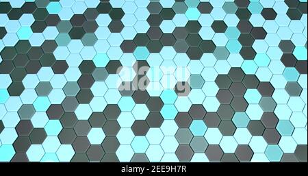 Hintergrund mit versenkbaren sechseckigen 3D Fliesen Stockfoto