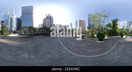 360 Grad Panorama Ansicht von Central, (Central Business District) Hongkong, China