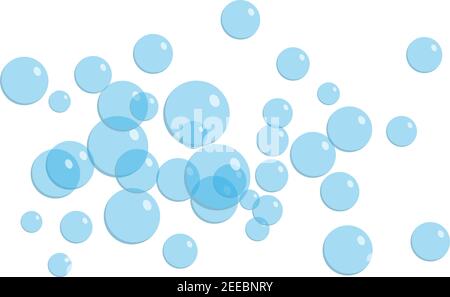 Eine einfache blaue transparente Luftblasen, Vektor Stock Vektor