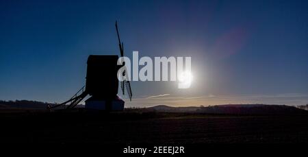 Pitstone Windmill, Buckinghamshire, aus der Luft Stockfoto