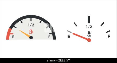 Kraftstoffanzeige. Benzinanzeige. Kraftstoffanzeige. Vektor Stock Vektor