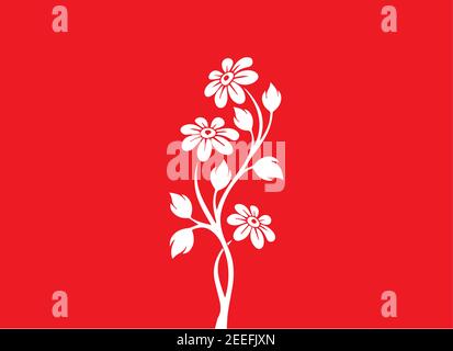 Blume Motiv Skizze für Design.Floral nahtlose Hintergrund. Dekoratives Blütenmuster. Florale nahtlose Textur mit Blumen.rote Rose. Blumenmotiv für Stock Vektor