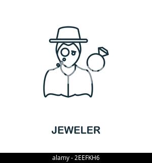 Juweliersymbol. Einfaches Element aus der Schmuckkollektion. Creative Jeweler Symbol für Web-Design, Vorlagen, Infografiken und vieles mehr Stock Vektor