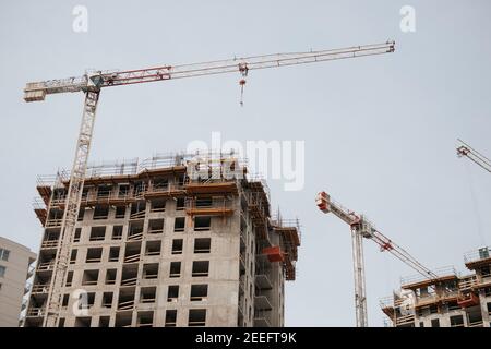 Bau des neuen Wohnviertels von Danzig, Polen. Stockfoto