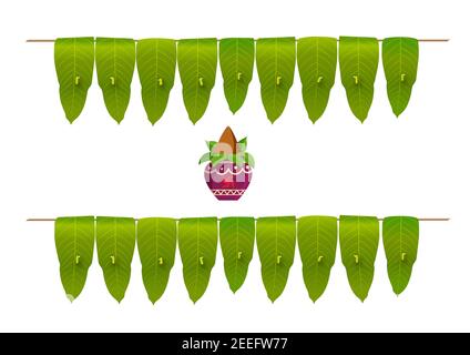Mango Blatt Dekoration für Tür Stockfoto