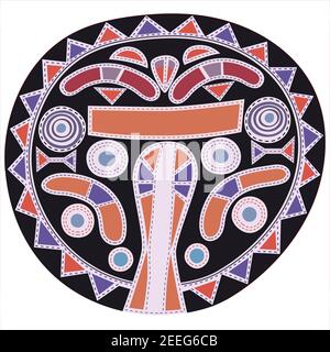 Abstraktes Muster - afrikanische Stammeskunst Stock Vektor