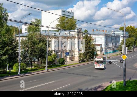 Tomsk, Blick auf Lenin Avenue gibt es eine zentrale Straße der Stadt Stockfoto