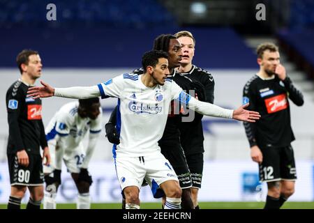 Kopenhagen, Dänemark. Februar 2021, 15th. Carlos Zeca (10) vom FC Kopenhagen im Superliga-Spiel 3F zwischen dem FC Kopenhagen und SoenderjyskE in Parken, Kopenhagen. (Foto Kredit: Gonzales Foto/Alamy Live News Stockfoto