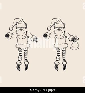 Füße Gnome Hand Gezeichnet Vektor Illustration. Stock Vektor