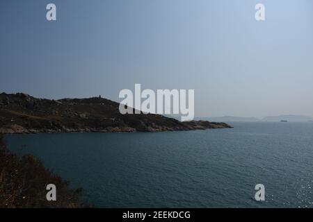 Panoramablick auf die Insel Po Toi, Hongkong Stockfoto