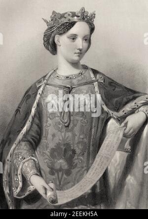 Margarete von Frankreich, c. 1279 – 1318, Königin von England als zweite Frau von König Edward I. Stockfoto