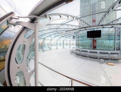 Innenraum der British Airways i360 vor dem Flug. Stockfoto