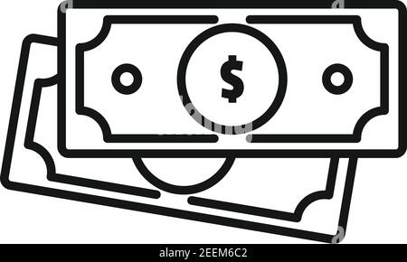Staatsanwalt Geld Bargeld Symbol, skizzieren Stil Stock Vektor