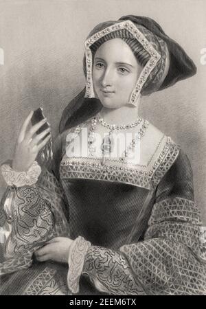 Jane Seymour, c. 1508 – 1537, Königin von England als dritte Frau von König Heinrich VIII Stockfoto