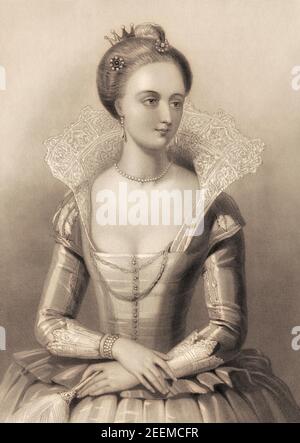 Anne von Dänemark, 1574-1619, Königin von Schottland, England und Irland durch Heirat mit König James VI und I.. Stockfoto