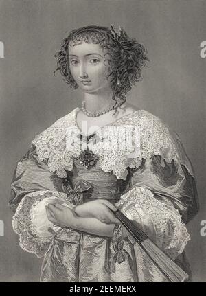 Henrietta Maria, 1609–1669, Königin von England, Schottland und Irland als Ehefrau Karls I. Stockfoto