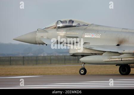 Eurofighter Typhoon bei RAF Coningsby in Lincolnshire Stockfoto
