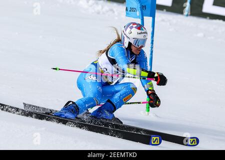 Cortina Italien, 16. Februar 2021, Marta BASSINO (ITA) Gewinnerin der FIS Alpinen Ski-WM 2021 - Parallel Riesenslalom - Damen - Alpine Ski Race Credit: Luca Tedeschi/LPS/ZUMA Wire/Alamy Live News Stockfoto