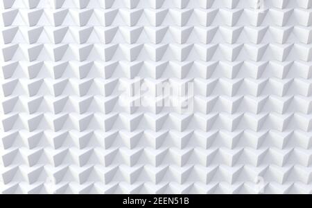 Abstraktes Design Polygonale und geometrische Form leere Struktur. Weißer abstrakter Hintergrund.3D Illustration Stockfoto