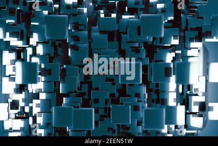 Schwarze quadratische Wandfläche Stockfoto