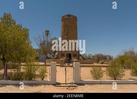 Franke Tower, Franketurm, Militärdenkmal in Omaruru, Namibia Stockfoto