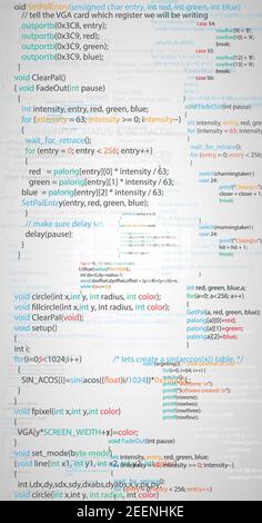 Abstrakter Programmiercode auf weißem Bildschirm, vertikales Smartphone-Layout Stock Vektor