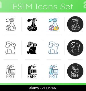 Naturkosmetik Icons Set Stock Vektor