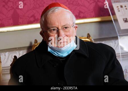 Italien, Toskana, Arezzo, 15. Februar 2021 : Kardinal Gualtiero Bassetti, Präsident der Italienischen Bischofskonferenz (CEI) Foto © Daiano Stockfoto