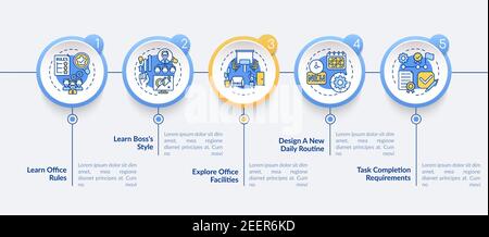 Aufgaben des Mitarbeiters Vektor Infografik Vorlage Stock Vektor