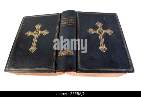 Altes Buch der römischen Messe. Stockfoto