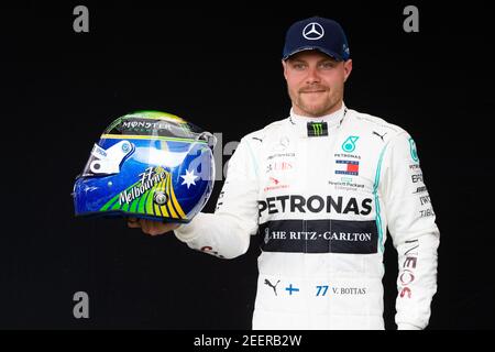 BOTTAS Valtteri (FIN), Mercedes AMG F1 GP W11 Hybrid EQ Power+, Helmportrait, Kaské, während des Formel 1 Rolex Australian Grand Prix 2020 vom 13. Bis 15. März 2020 auf dem Albert Park Grand Prix Circuit, in Melbourne, Australien - Foto Antonin Vincent / DPPI Stockfoto