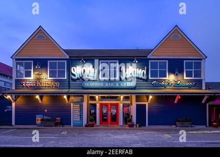 Shady Island Seafood Bar and Grill, Steveston, Richmond, British Columbia, Kanada Stockfoto