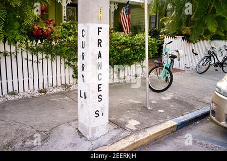 Key West, Florida, FL USA. Südlichster Punkt in den kontinentalen USA. Urlaubsziel der Insel. Stockfoto