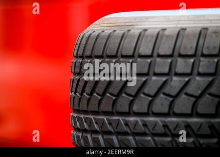 Pirelli voll nasse Reifen während der Formel 1 Aramco Magyar Nagydij 2020, großer Preis von Ungarn vom 17. Bis 19. Juli 2020 auf dem Hungaroring, in Budapest, Ungarn - Foto Florent Gooden / DPPI Stockfoto