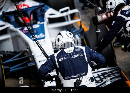 KVYAT Daniil (rus), Scuderia AlphaTauri Honda AT01, Action-Boxenstopp während der Formel 1 Pirelli Grosser Preis der Steiermark 2020, großer Preis der Steiermark vom 10. Bis 12. Juli 2020 auf dem Red Bull Ring, in Spielberg, Österreich - Foto Florent Gooden / DPPI Stockfoto