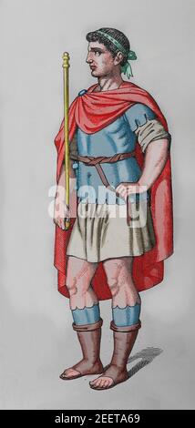 Theodosius I. (347-395). Römischer Kaiser Form 379-395. Stockfoto