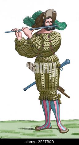 Europa. Deutschland. Frühe Neuzeit. Landsknecht. Fußsoldat. 16th Jahrhundert. Stockfoto